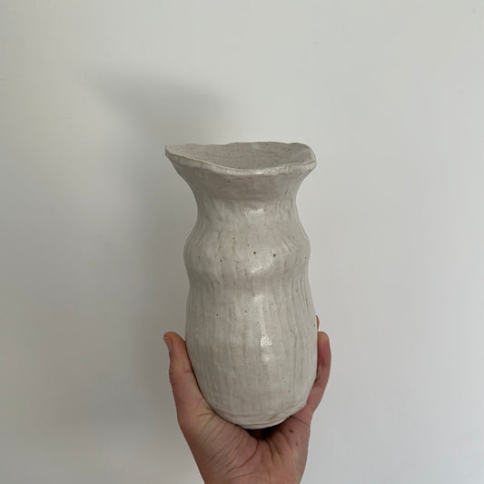 medium white vase