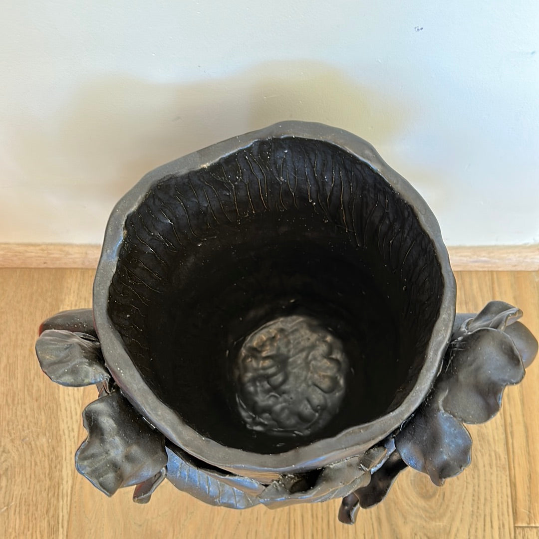 large black flowers vase