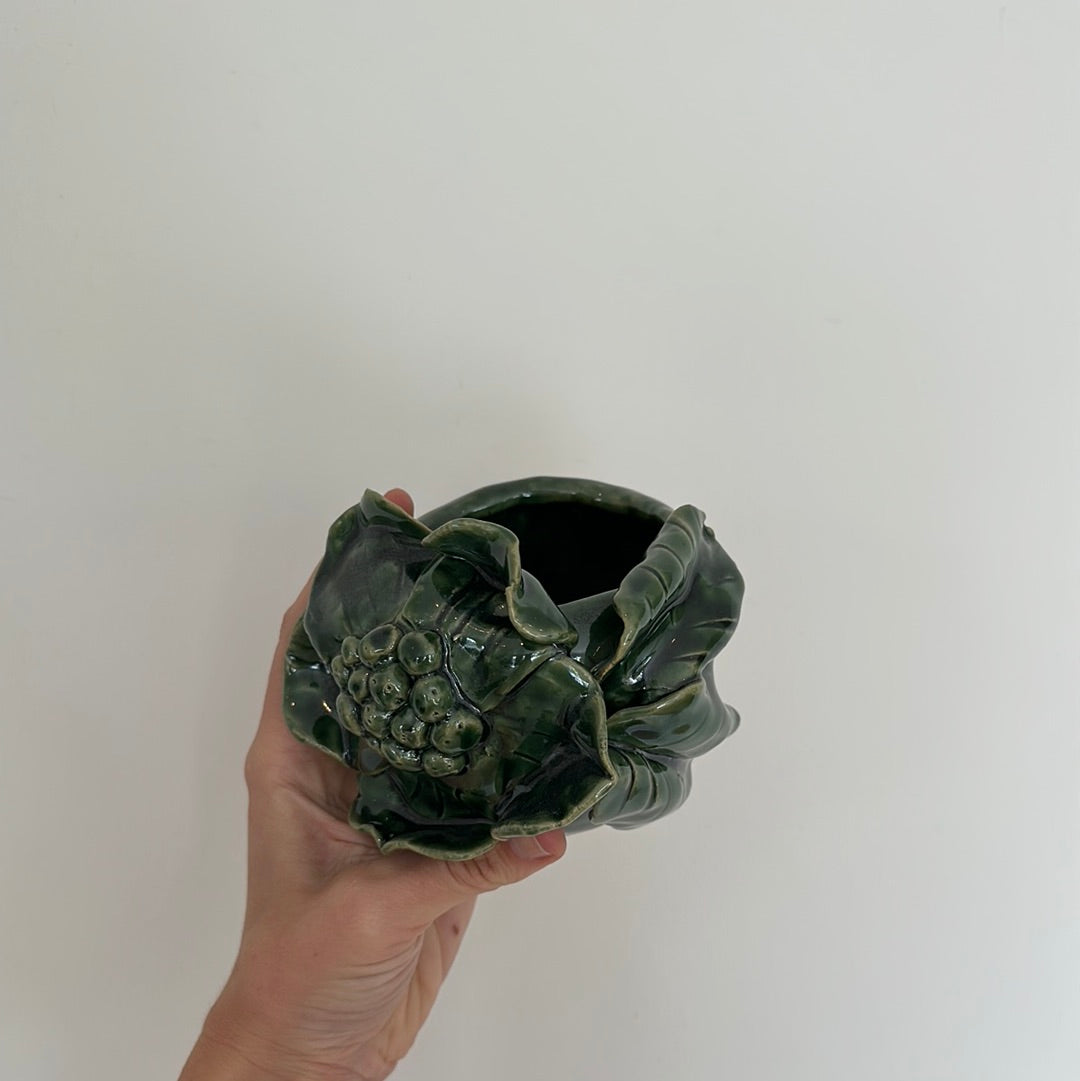 small green flower vase