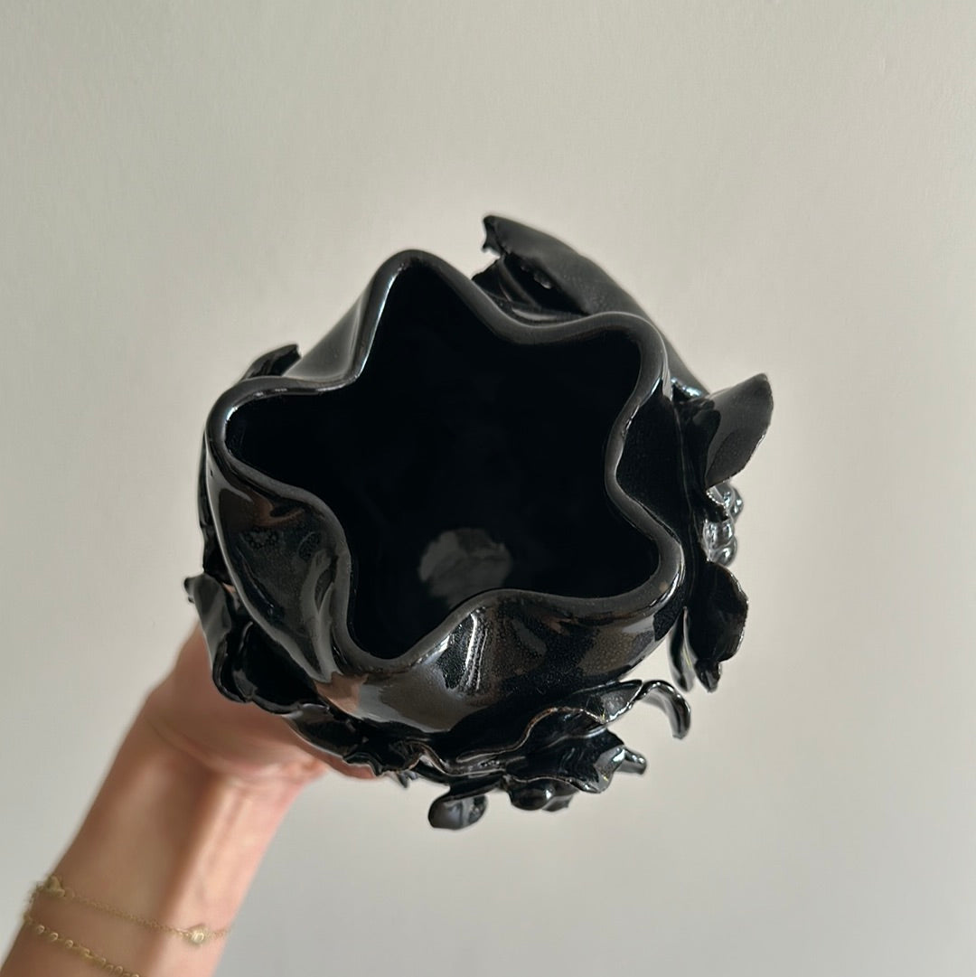 small black flowers vase