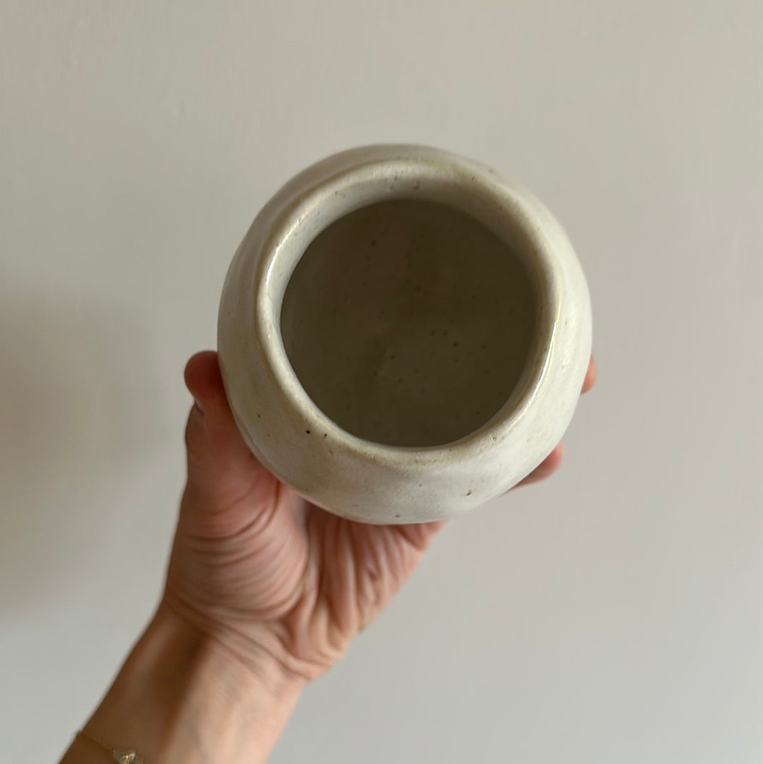 small white vessel