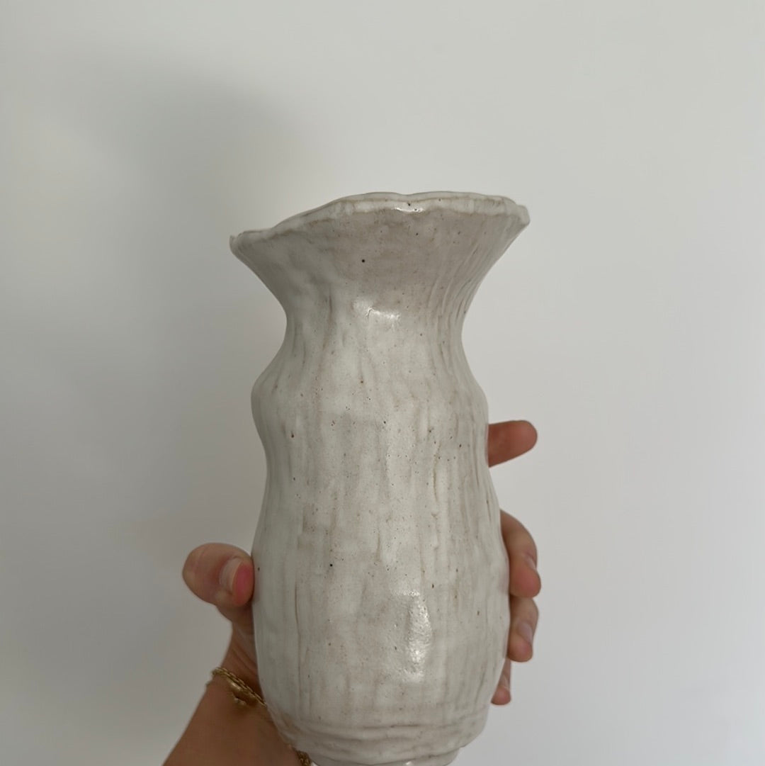 medium white vase